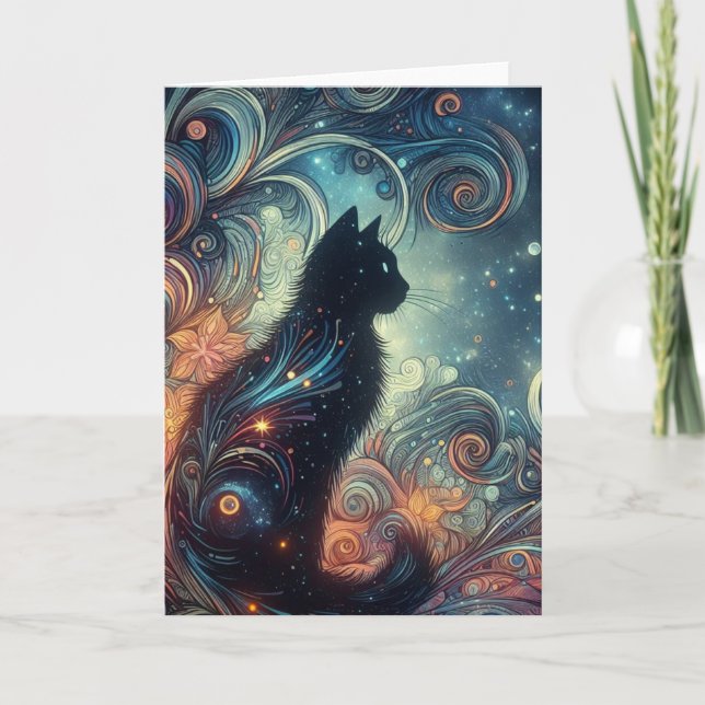 A Black Cat Card (Front)