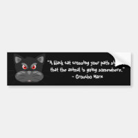 A black cat crossing your path signifies that