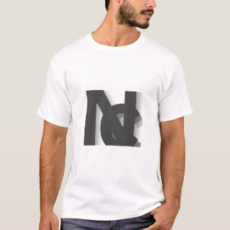 A Black Font White T-Shirt Design.