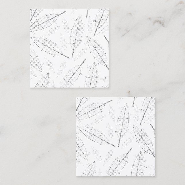 a black frame with a white background with lines calling card (Front/Back)