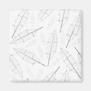 a black frame with a white background with lines magnet