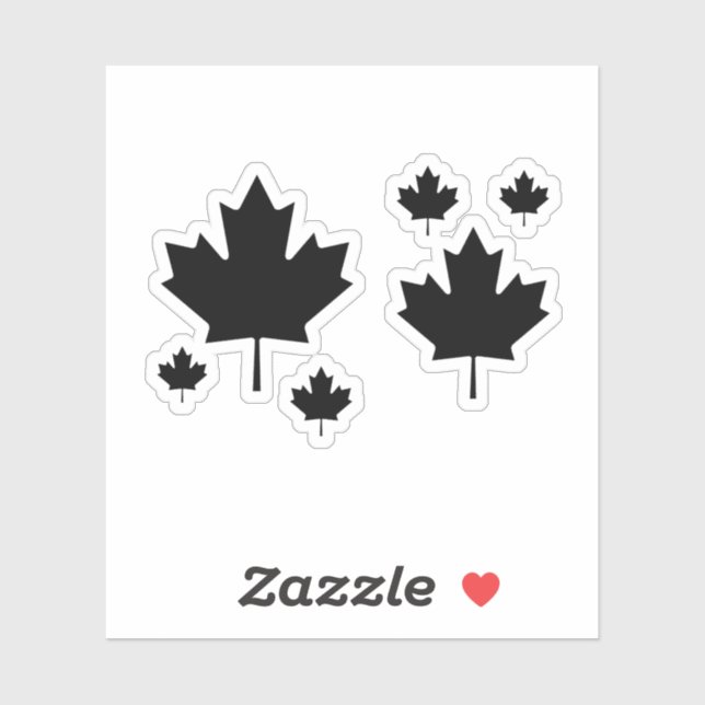 A Black Maple Leaf Graphic,canada,canadian,maple l (Sheet)