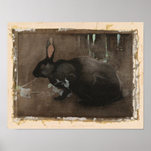 A Black Rabbit   Joseph Crawhall Poster
