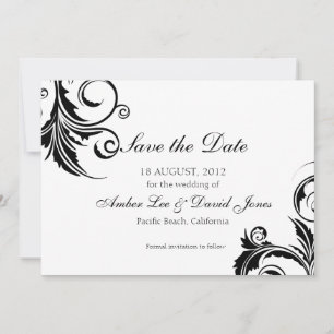 A Black Tie Event -save the date cards
