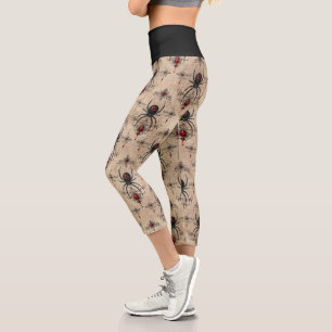 A Black Widow Series Design #15 Capri Leggings