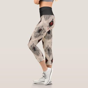 A Black Widow Series Design #7 Capri Leggings