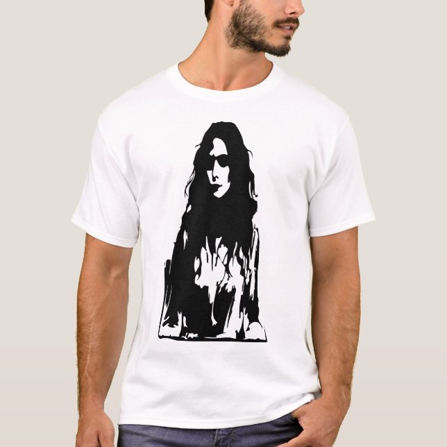 A black woman with long, wavy hair T-Shirt (Front)