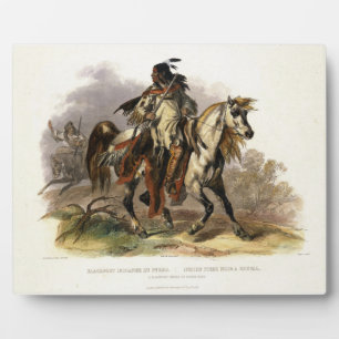 A Blackfoot Indian on Horseback, plate 19 from Vol Plaque