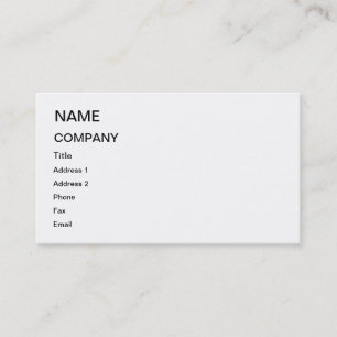 A blank business card for you to customise