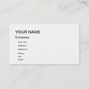 A blank business card for you to customise