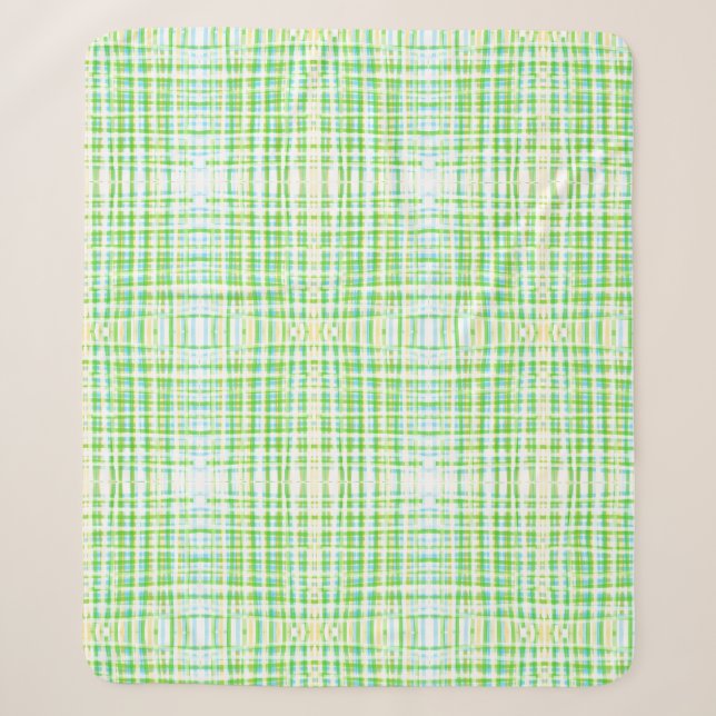 A Blanket With A Blue and Green Plaid (Front)