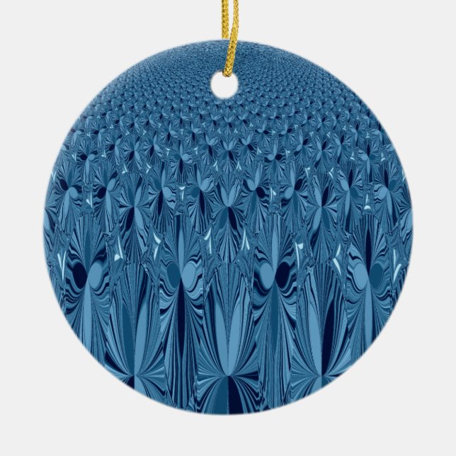 A blend of Blue Ceramic Tree Decoration (Front)