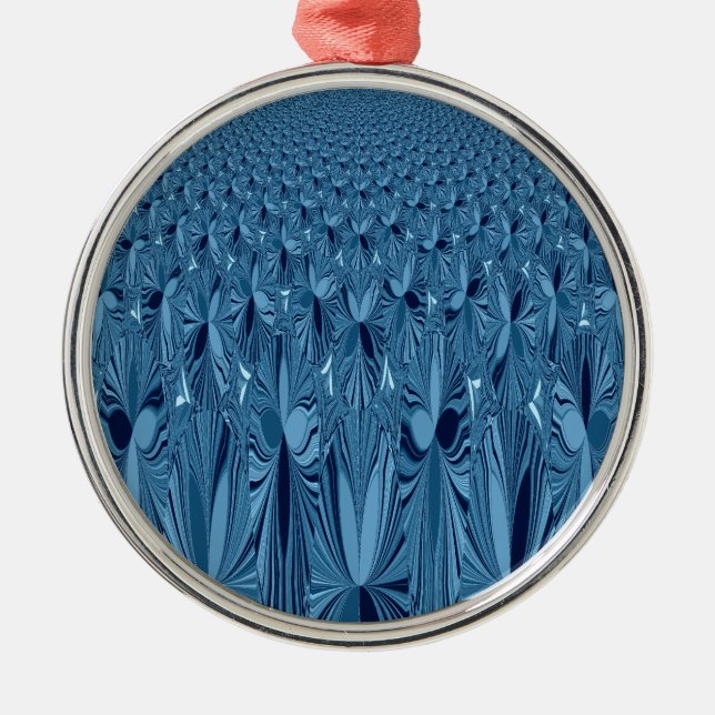 A blend of Blue Metal Tree Decoration (Front)