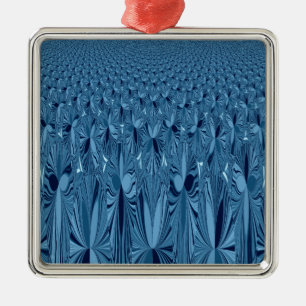 A blend of Blue Metal Tree Decoration