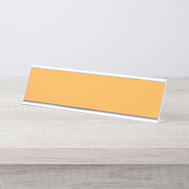 A blend of yellow and orange hues creates a vibran desk name plate (Front)