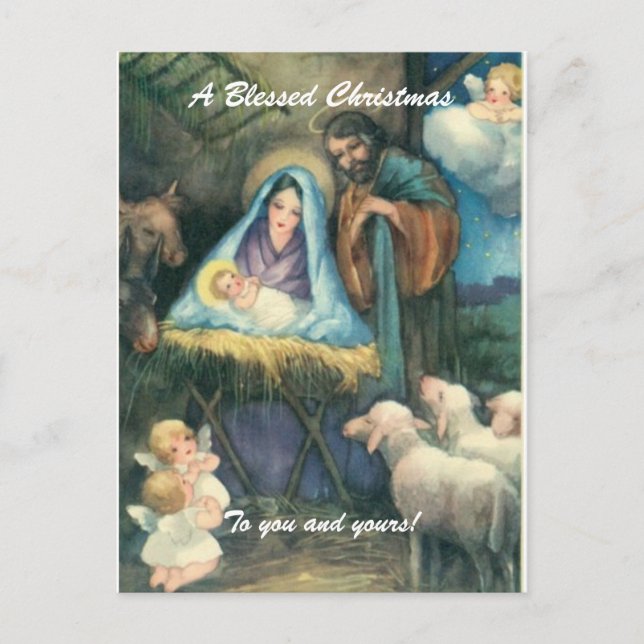 A Blessed Christmas Holiday Postcard (Front)