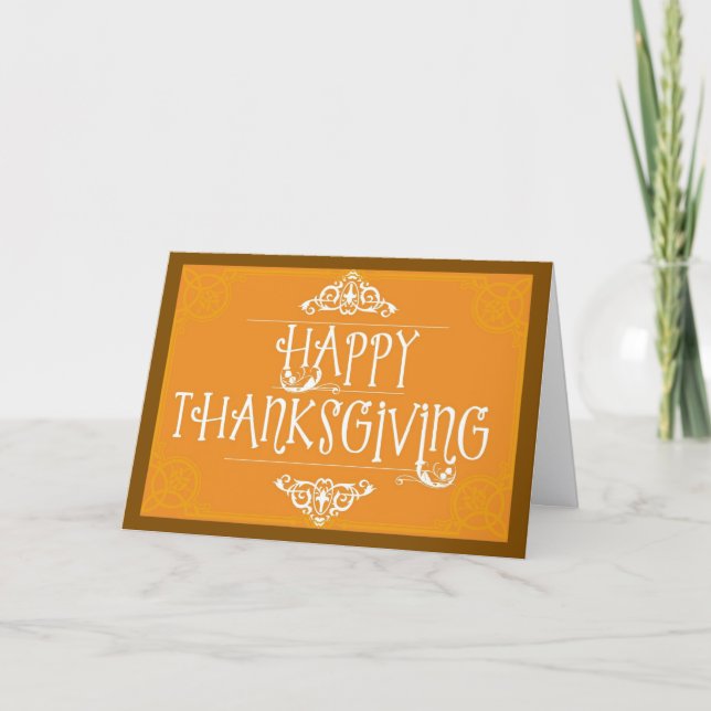 A Blessed Thanksgiving Day Greeting Card (Front)