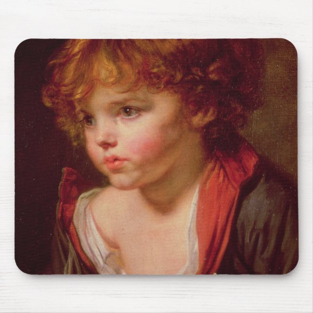 A Blonde Haired Boy with an Open Shirt Mouse Mat (Front)