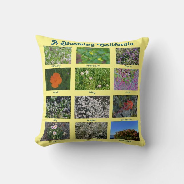 A Blooming California Cushion (Front)