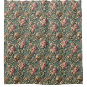 A Blooming Mythos – Mythical Victorian Design Shower Curtain