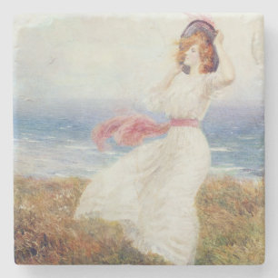 A Blow on the Cliffs Stone Coaster