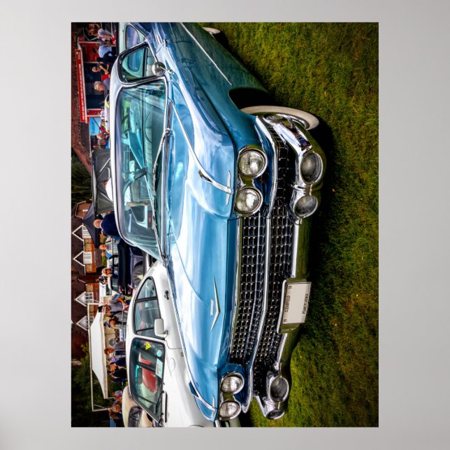 A blue 1959 Cadillac Eldorado Biarritz Poster (Front)