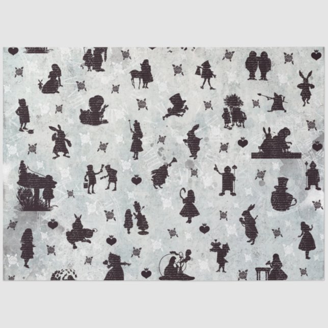 A Blue Alice in Wonderland Series Design 10 Tissue Paper (Front)