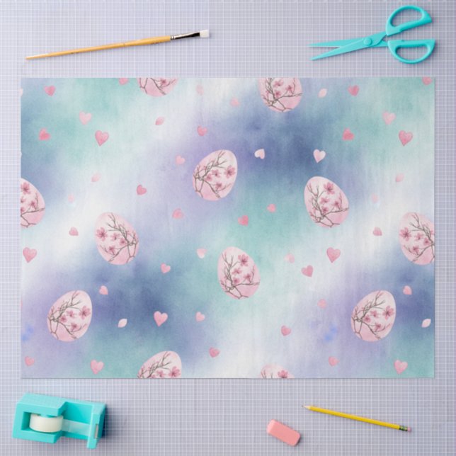 A Blue and Pink Easter Series Design #3 Tissue Paper (Craft)