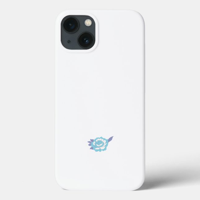 a blue and white flower on a white background Case-Mate iPhone case (Back)