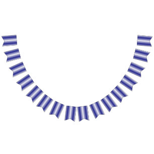 a blue and white striped background bunting 