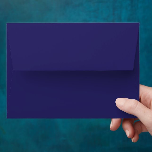 a blue background with a clock on it envelope (Hand)