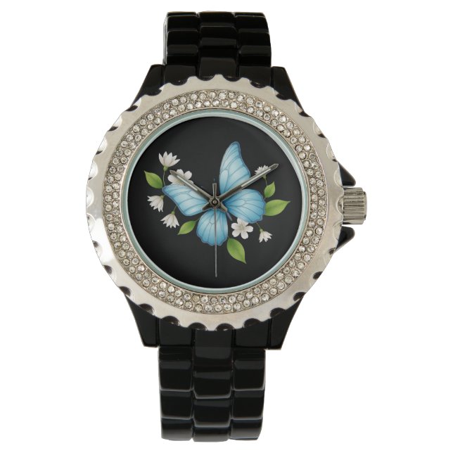 A blue butterfly eWatch Watch (Front)