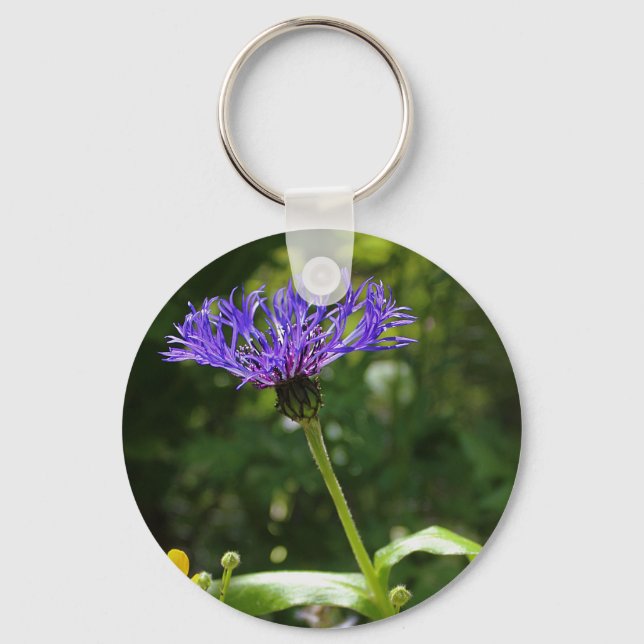 A Blue Cornflower Key Ring (Front)