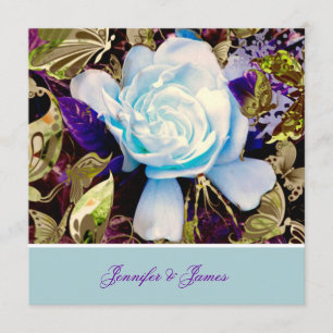 A Blue Gardenia Wedding Invitation
