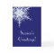 A Blue Holiday Card Offset Snowflake (indigo)