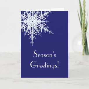 A Blue Holiday Card Offset Snowflake (indigo)