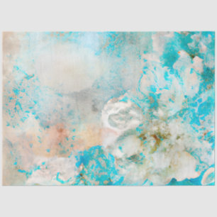 A Blue Shabby Chic Ephemera Design Series 1 Tissue Paper