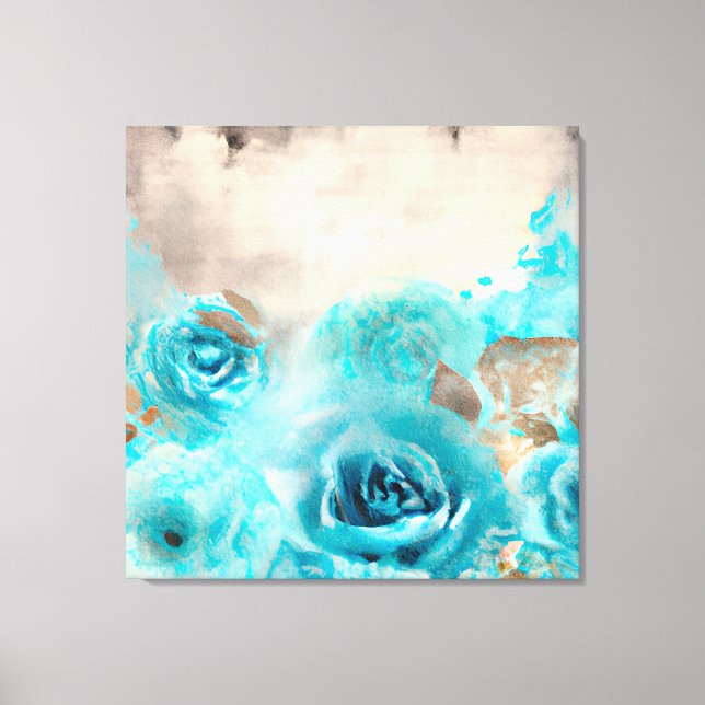 A Blue Shabby Chic Ephemera Design Series 7 Canvas Print (Front)