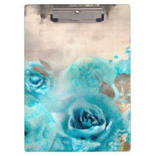 A Blue Shabby Chic Ephemera Design Series 7 Clipboard