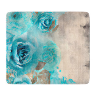 A Blue Shabby Chic Ephemera Design Series 7 Cutting Board