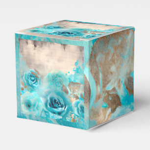 A Blue Shabby Chic Ephemera Design Series 7 Favour Box