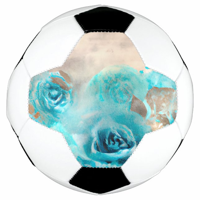 A Blue Shabby Chic Ephemera Design Series 7 Football (Front)