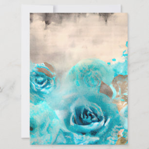 A Blue Shabby Chic Ephemera Design Series 7 Invitation