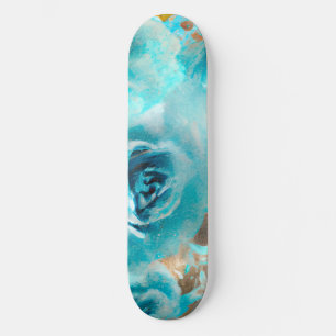 A Blue Shabby Chic Ephemera Design Series 7 Skateboard