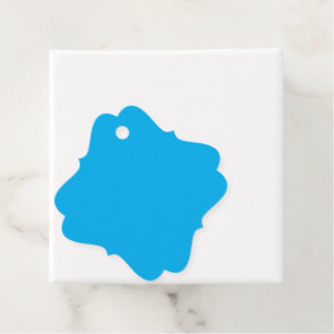 a blue sky with a plane favour tags