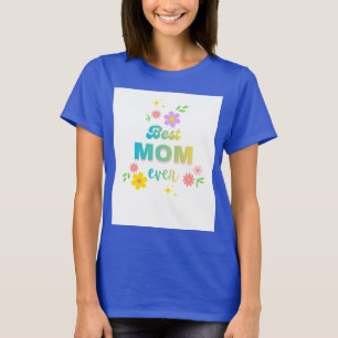 a blue t.shirt with half seleeves super mum design T-Shirt