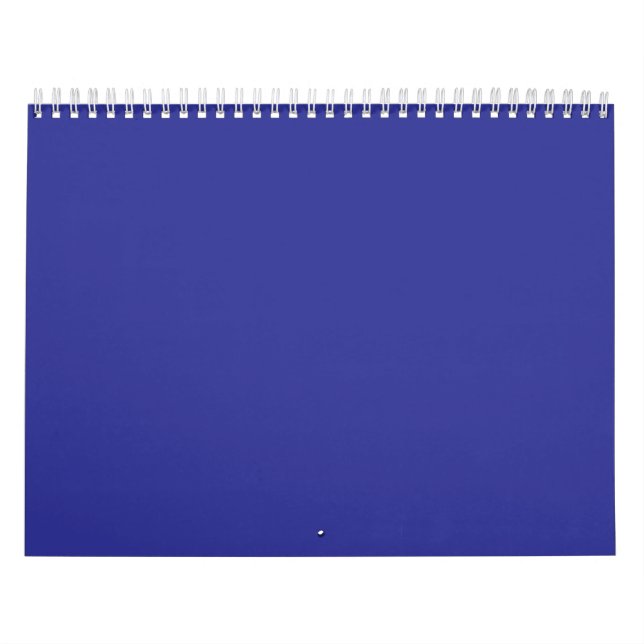 a blue wall with a clock  calendar (Cover)
