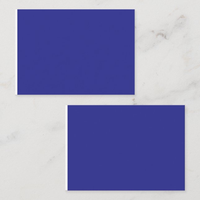 a blue wall with a clock  place card (Front/Back)