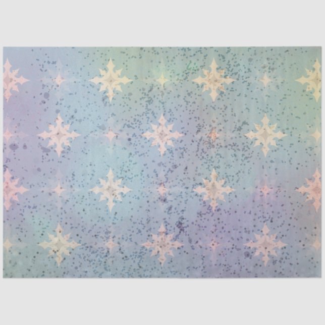 A Blue Winter Grunge Series Design 4 Tissue Paper (Front)