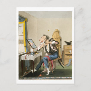 A Blunt Razor, pub. by Hunt, 1827 (coloured etchin Postcard